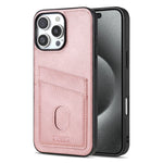 Premium Leather Protective Case with Card Holder Pocket for iPhone 16 Series
