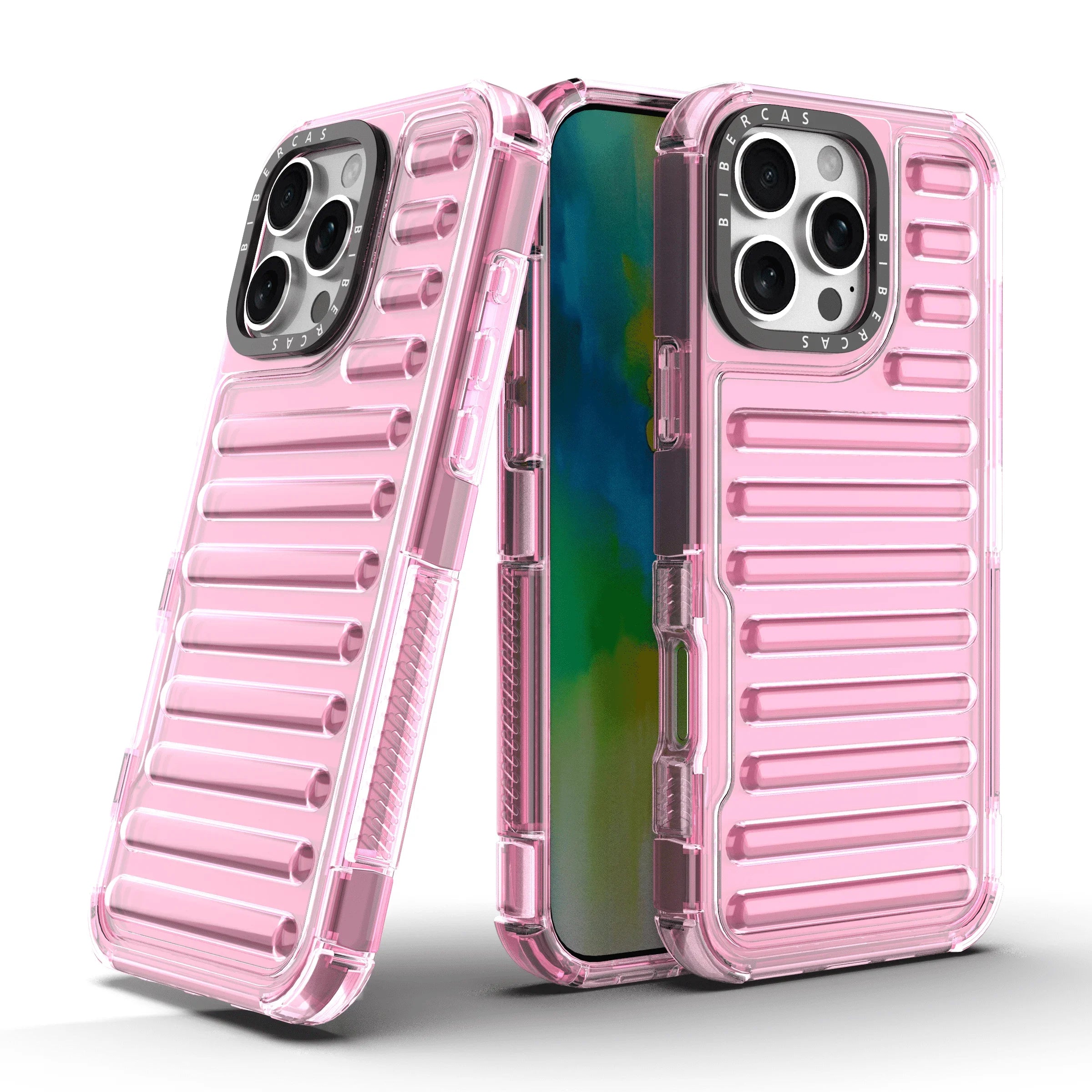 Capsule Air Cushion Transparent Shockproof Case for iPhone 15 Series