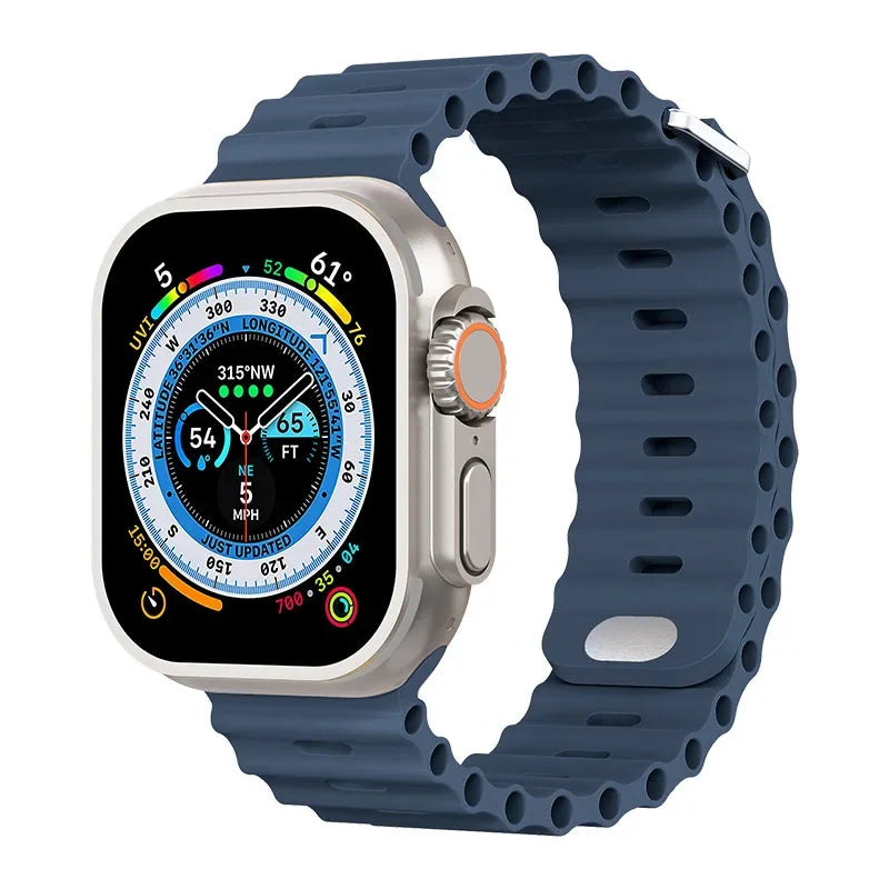 Soft-Touch Ocean Silicone Sport Band for Apple Watch