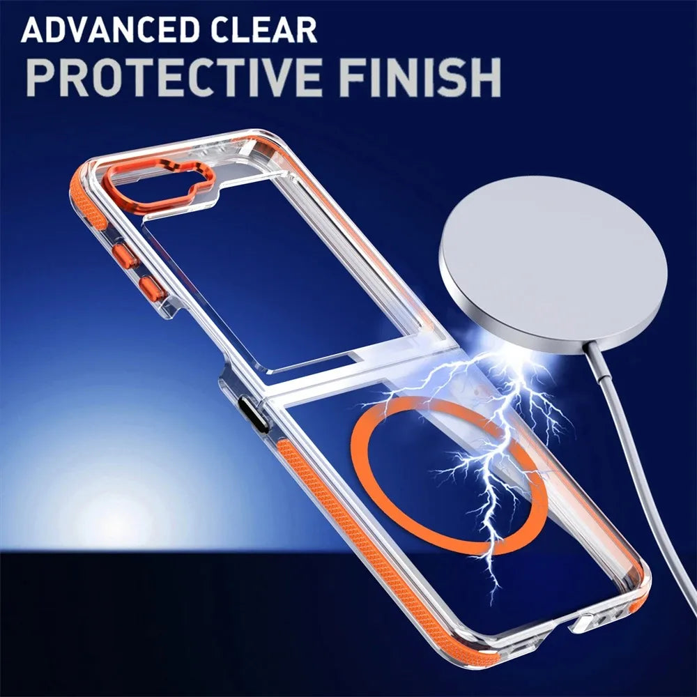 Anti-Yellowing Transparent Case with Raised Camera Protection for Samsung Galaxy Z Flip 6
