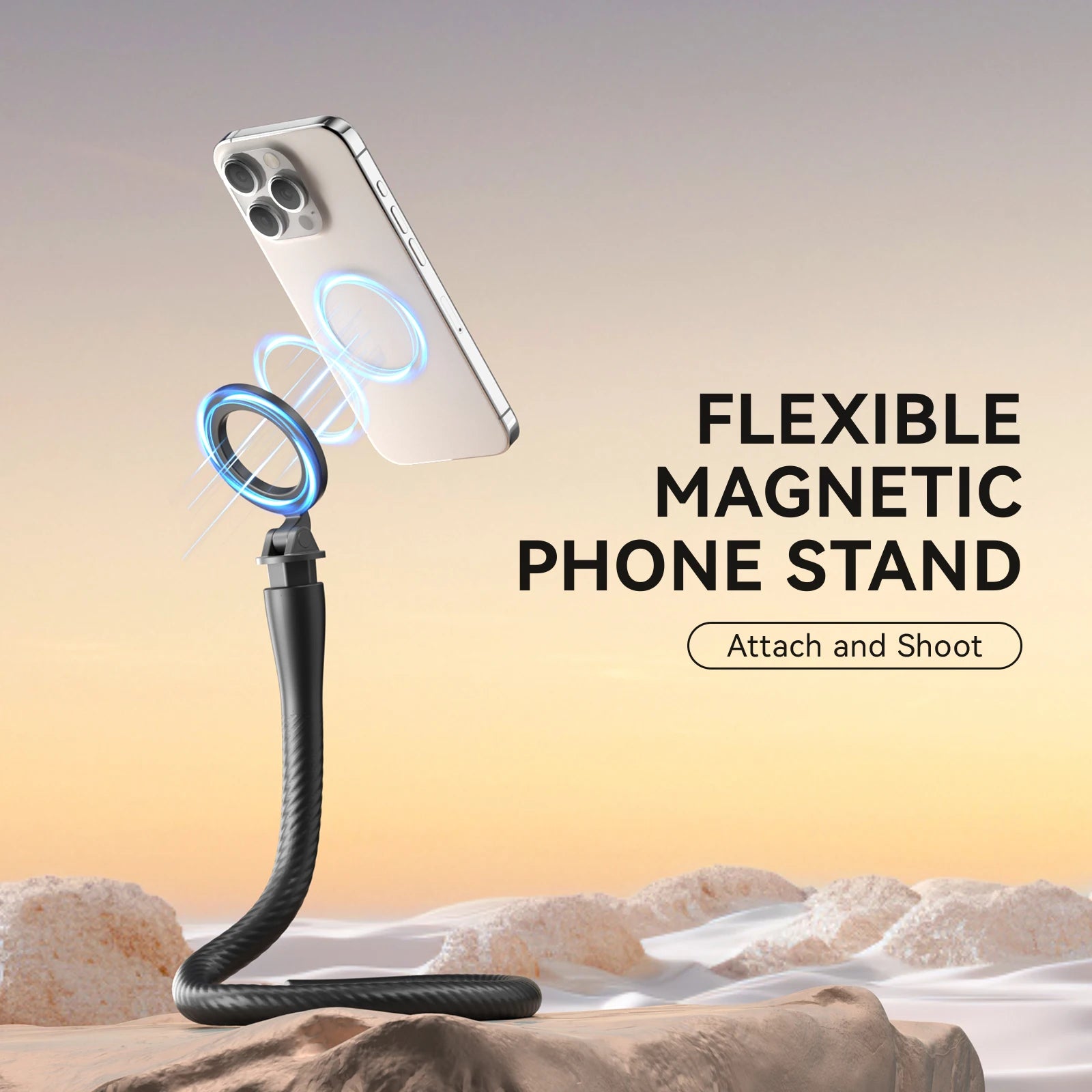TELESIN Magnetic Flexible Phone Mount Clamp - Adjustable & Sturdy