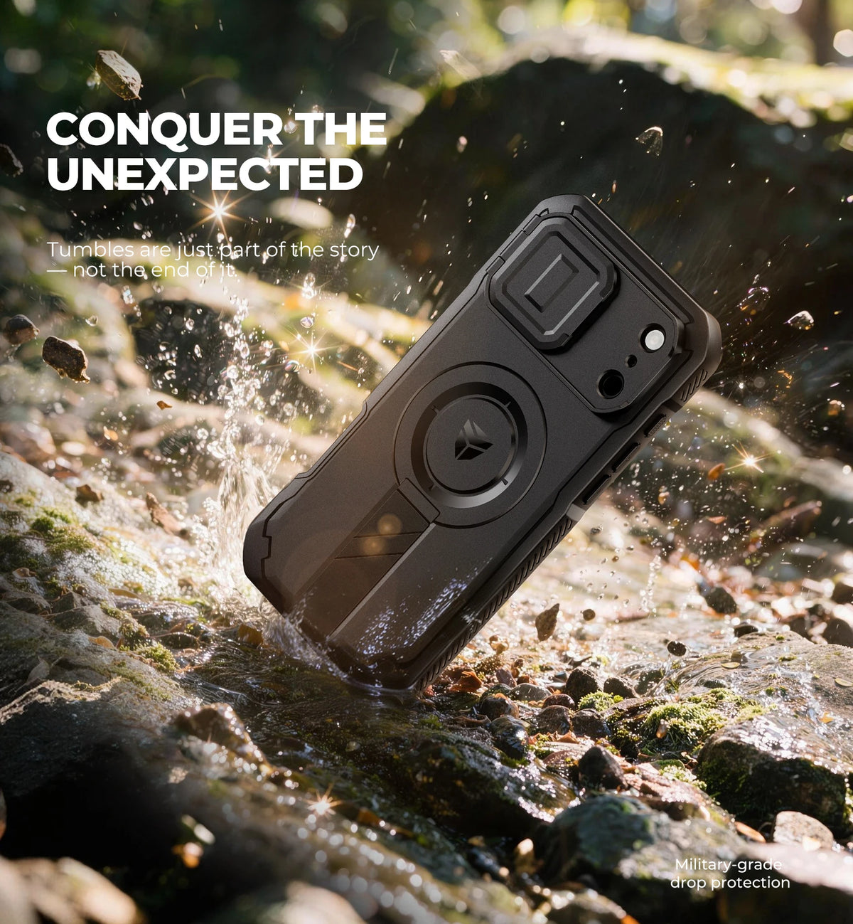 Shockproof Kickstand Case with Raised Camera Protection for iPhone 18 Pro Max