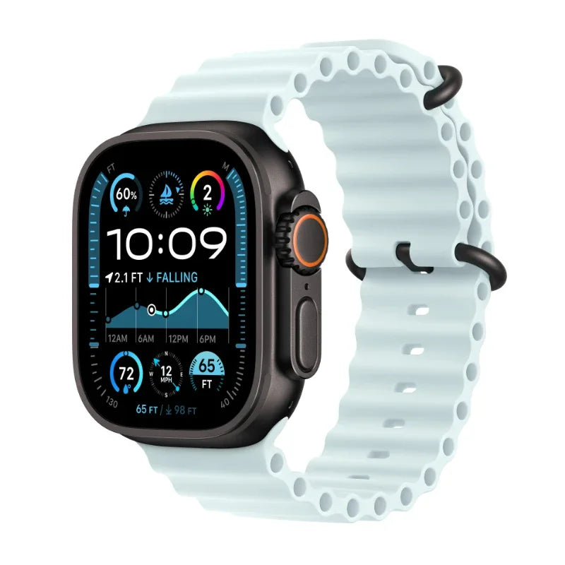 Breathable Ocean-Inspired Silicone Sport Band for Apple Watch