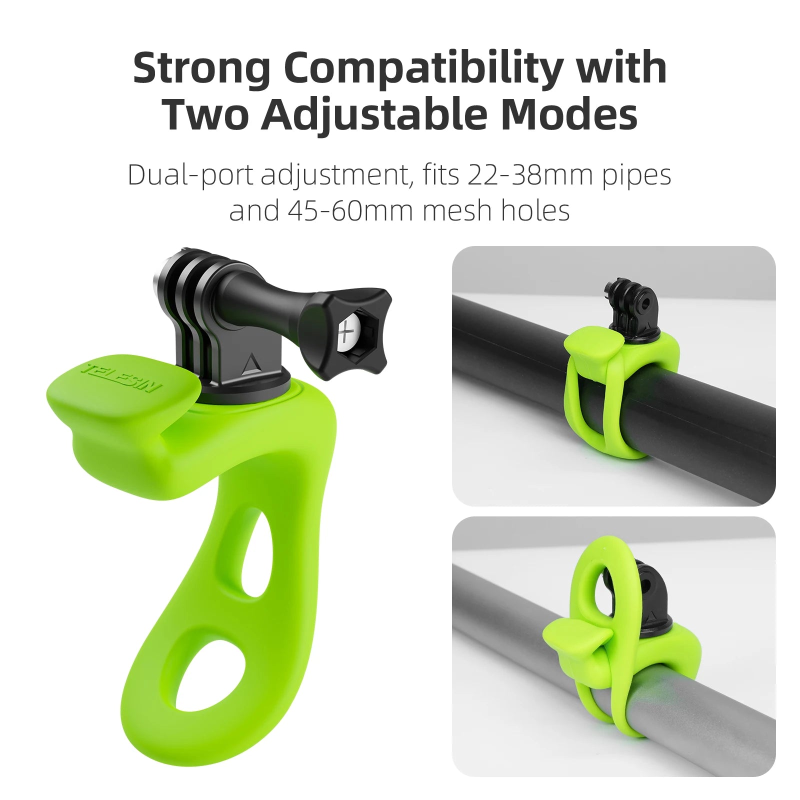 TELESIN Silicone Adjustable Mini Flexible Bracket for Action Cameras