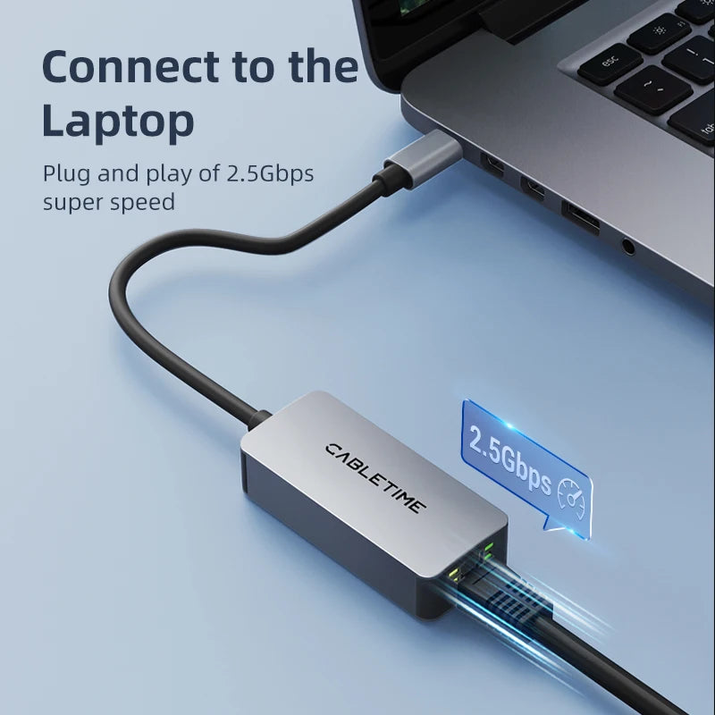 CABLETIME 2.5G USB 3.1 Ethernet Adapter