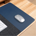 Modern Felt & Leather Mouse Pad