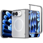 Shockproof Foldable Case with Built-in Tempered Glass Screen Protector for iPhone Duo