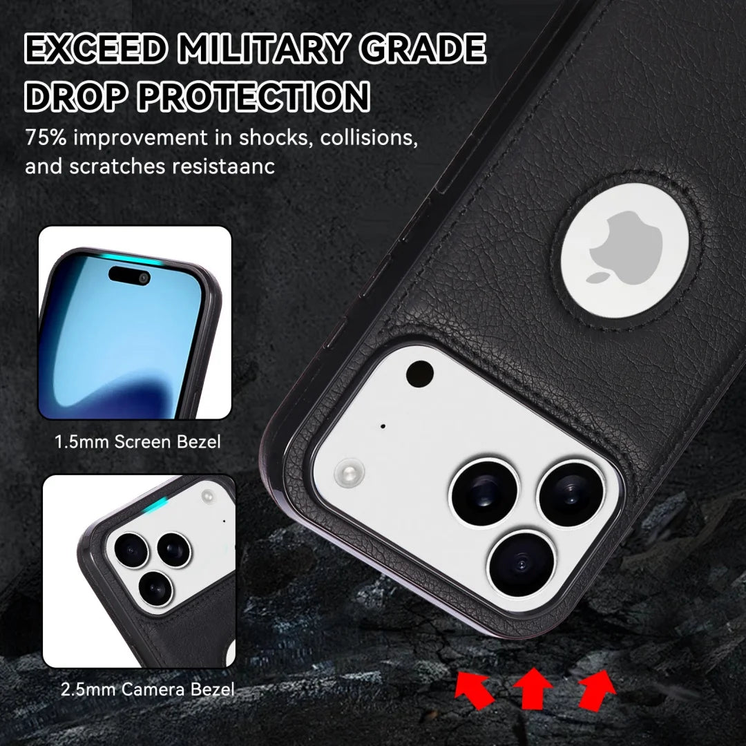 Luxury Business PU Leather Case for iPhone 17 Series