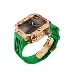 Luxury Stainless Steel Case & Silicone Strap Modification Kit for Apple Watch Series 10 (46mm)