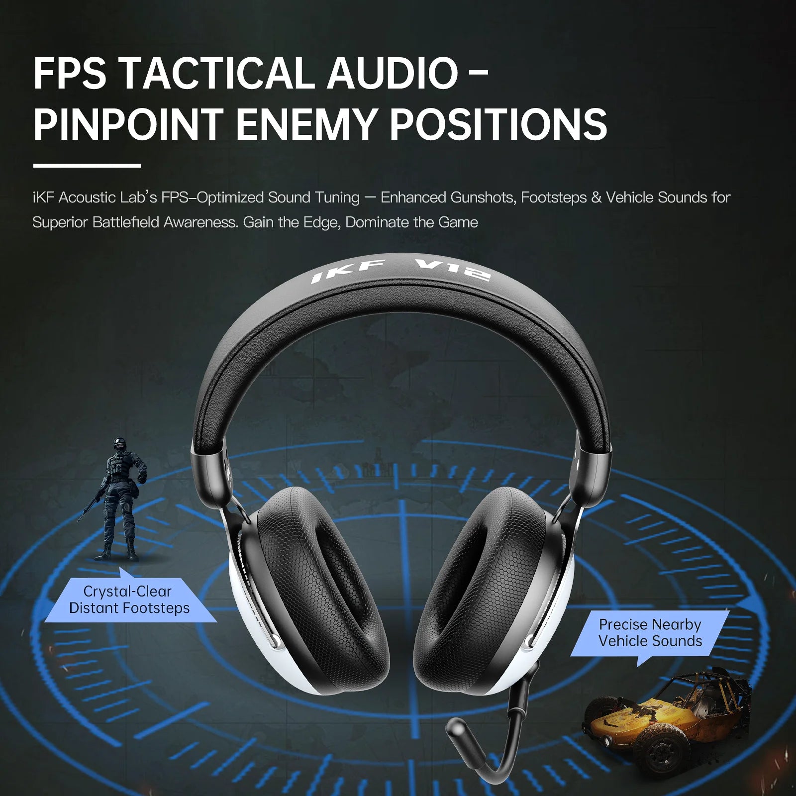 iKF V12 Over-Ear Gaming Headphones