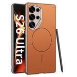 Shockproof PC Frame Leather Case for Samsung Galaxy S26 Ultra