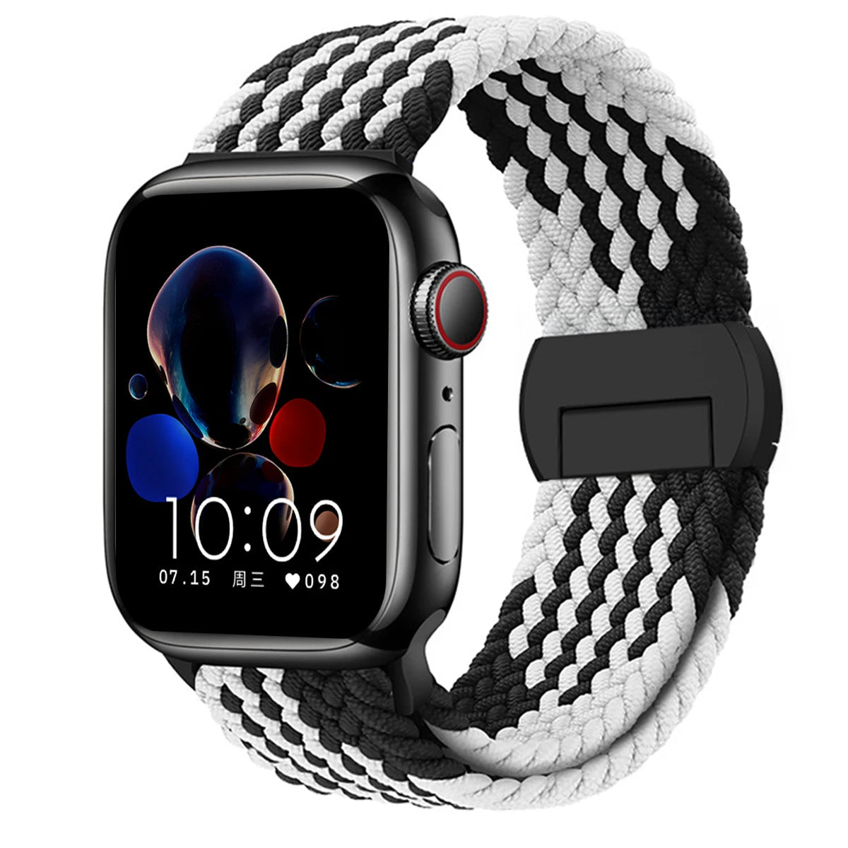 Stretchable Braided Solo Loop with Magnetic Closure for Apple Watch
