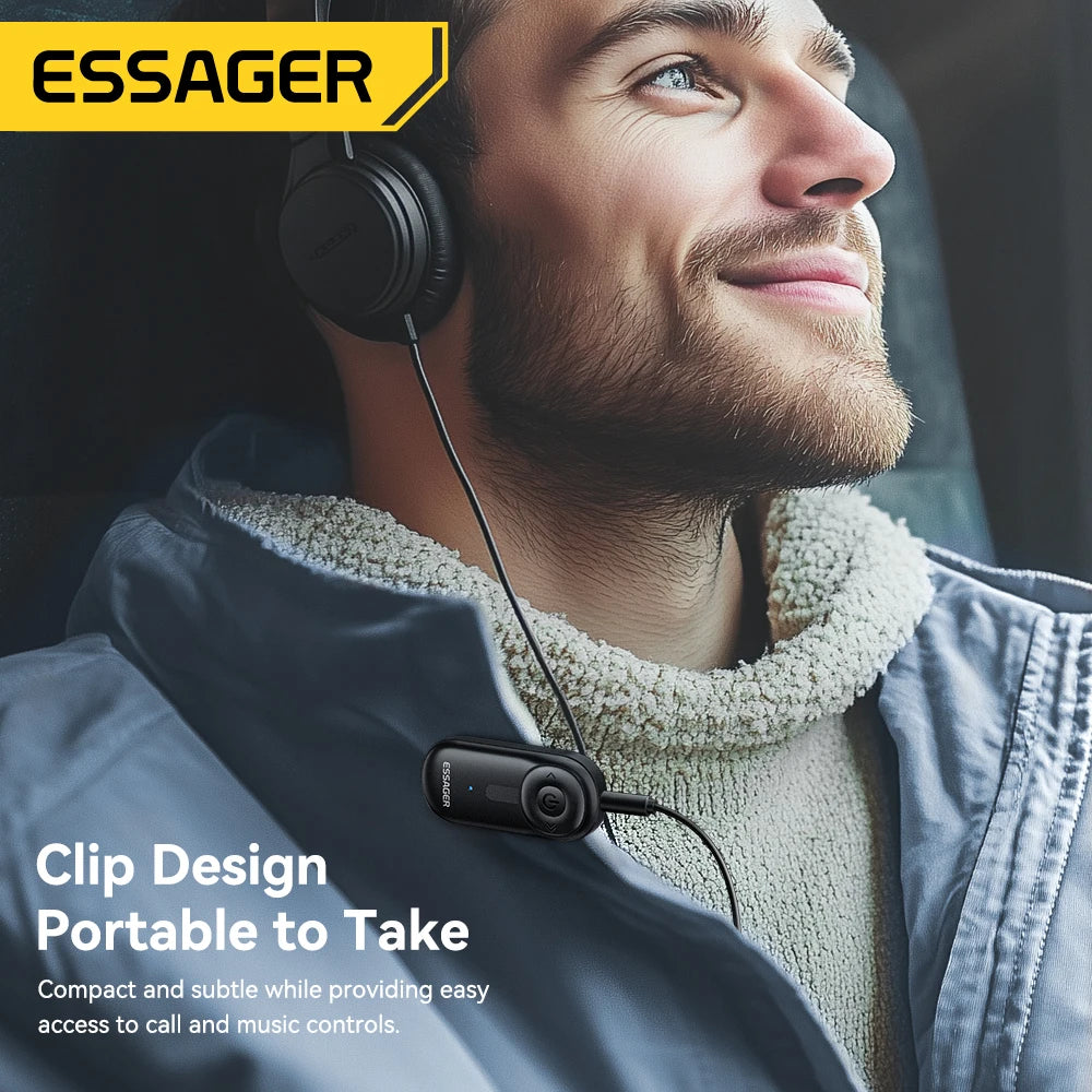 Essager Bluetooth 5.3 Car Receiver Adapter for Wireless Audio