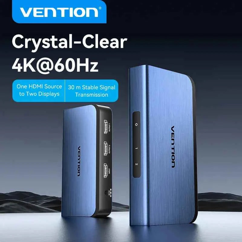 Vention HDMI Splitter 1 In 2 Out HD 4K/60Hz HDMI Switch