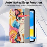 Transparent Auto Wake/Sleep Folio Case with Stylus Slot for iPad Air M3