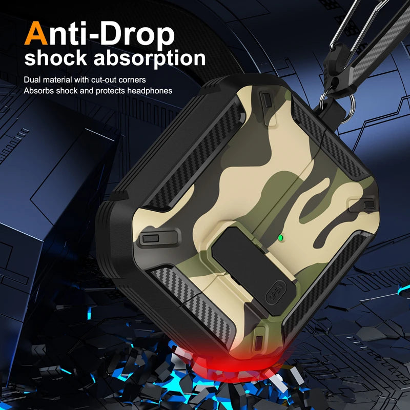 Camouflage Design Shockproof TPU Case for Samsung Galaxy Buds 3 & Buds 3 Pro