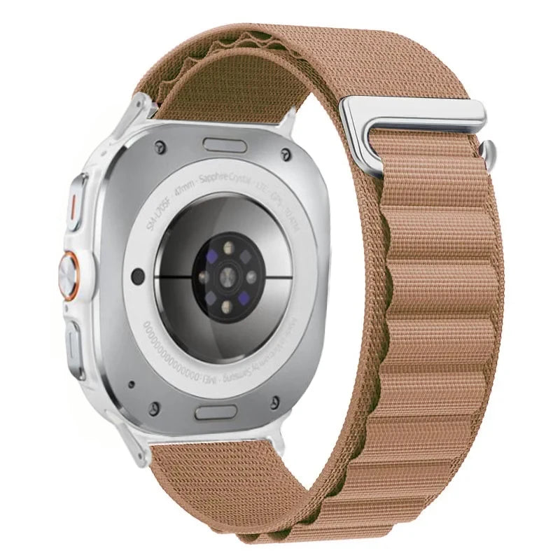 Breathable Nylon Weave Watch Band with Metal C-Hook Closure for Samsung Galaxy Watch Ultra 2