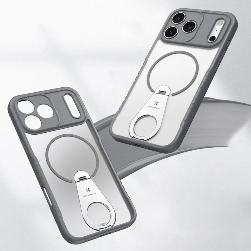 MagSafe Compatible Matte Case with Built-in Invisible Ring Stand for iPhone 17 Series