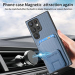 Foldable Kickstand Wallet Case with Card Slot for Samsung Galaxy S24 Series