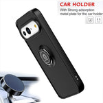Shockproof Armor Matte Case with Built-in Ring Stand for Google Pixel 9 Series