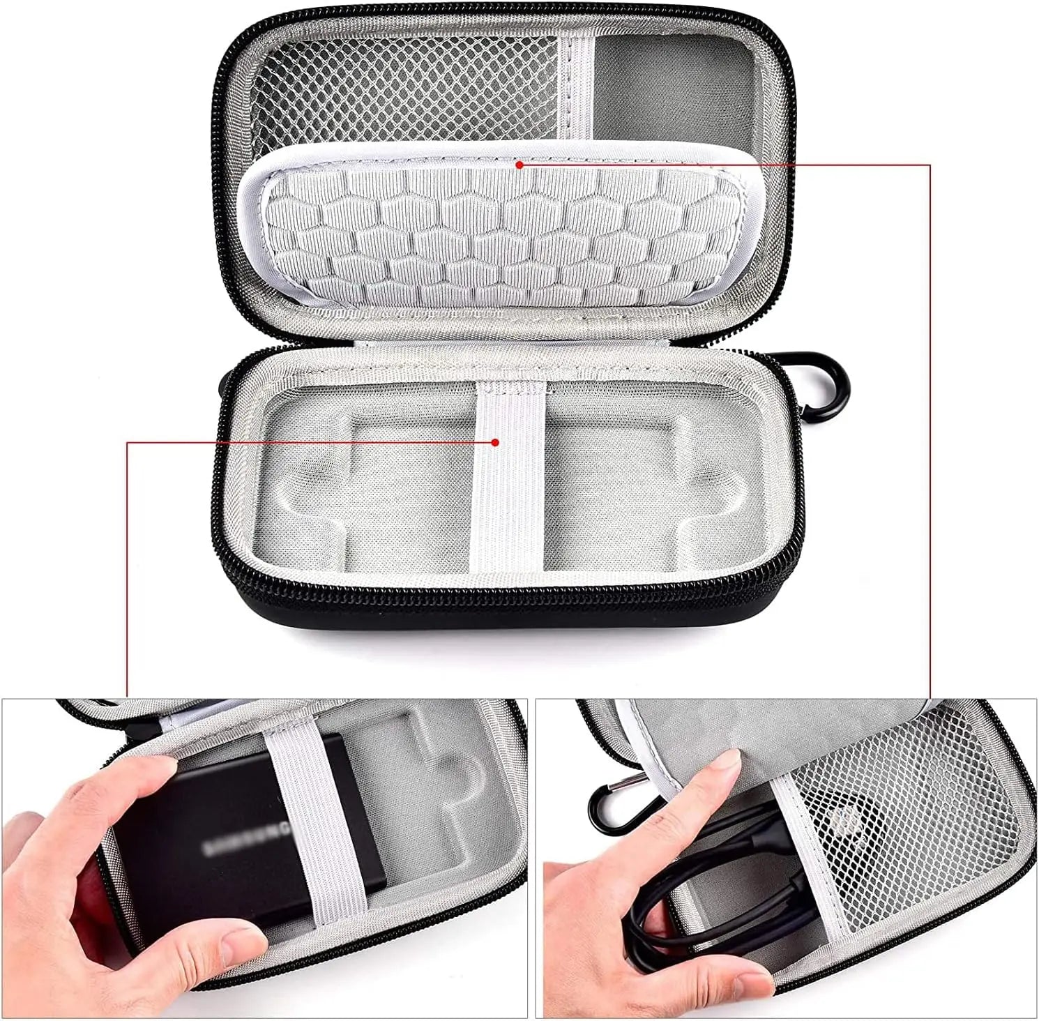 Protective Travel Case for Samsung T7/T7 Touch Portable SSD