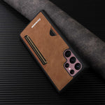 Samsung Galaxy S24 Series Retro Leather Wallet Case