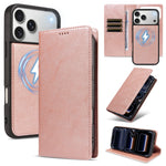Shockproof Leather Folio Wallet Case with Detachable Magnetic Pouch for iPhone 18 Series