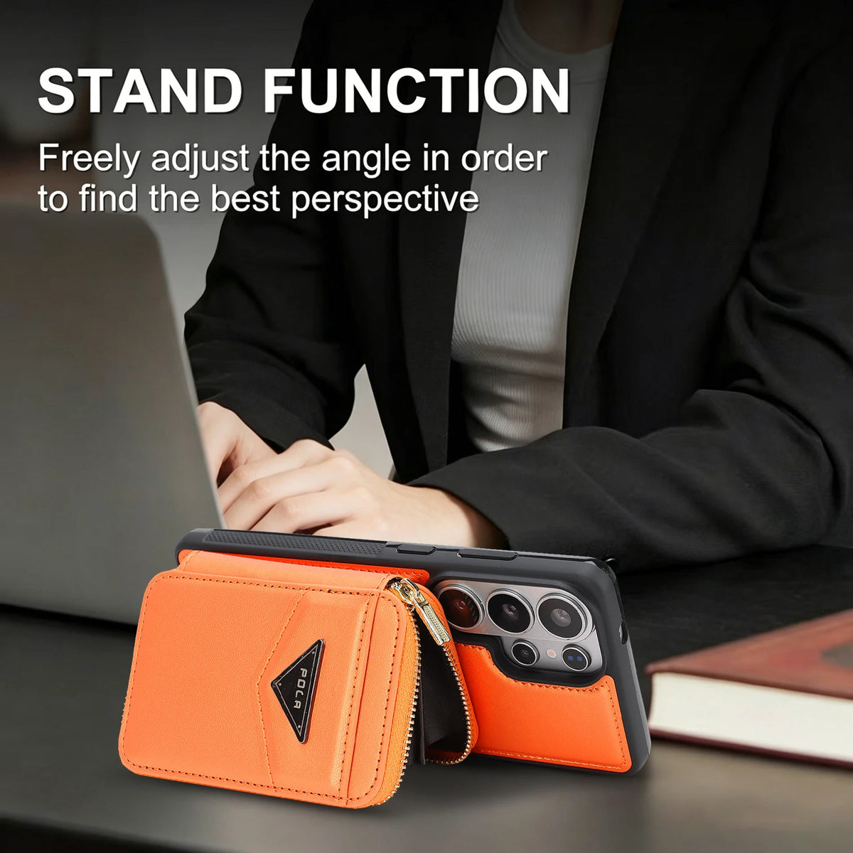 Leather Detachable Magnetic Wallet Case with Single Card Slot for Samsung Galaxy S26 Ultra