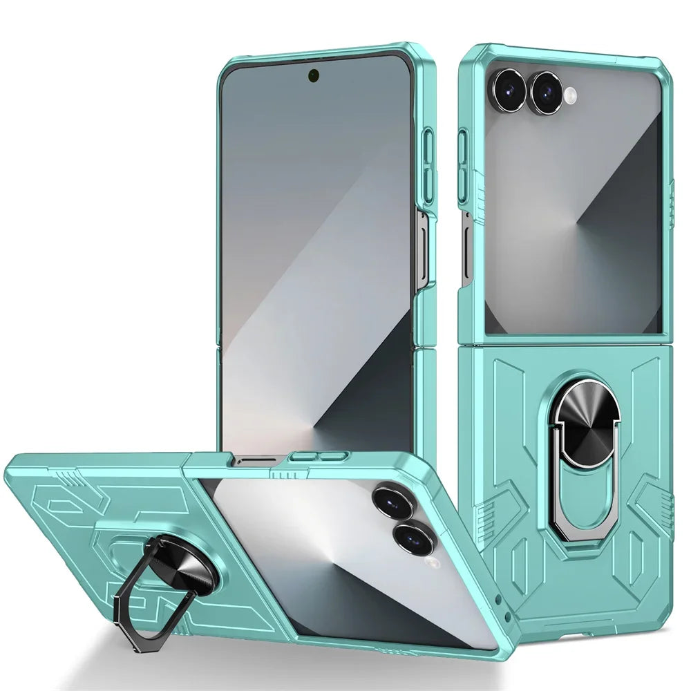 Heavy Duty Shockproof Case with 360° Ring Stand for Samsung Galaxy Z Flip 7