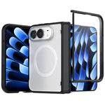 Shockproof Foldable Case with Built-in Tempered Glass Screen Protector for iPhone Duo