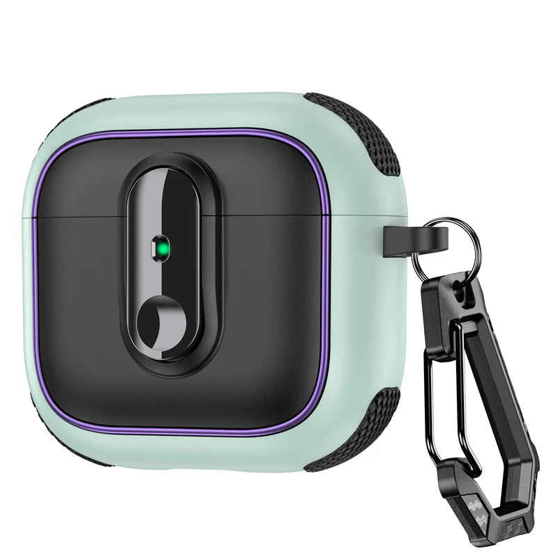 Shockproof Padded Case with Metal Carabiner Clip for AirPods Pro 3