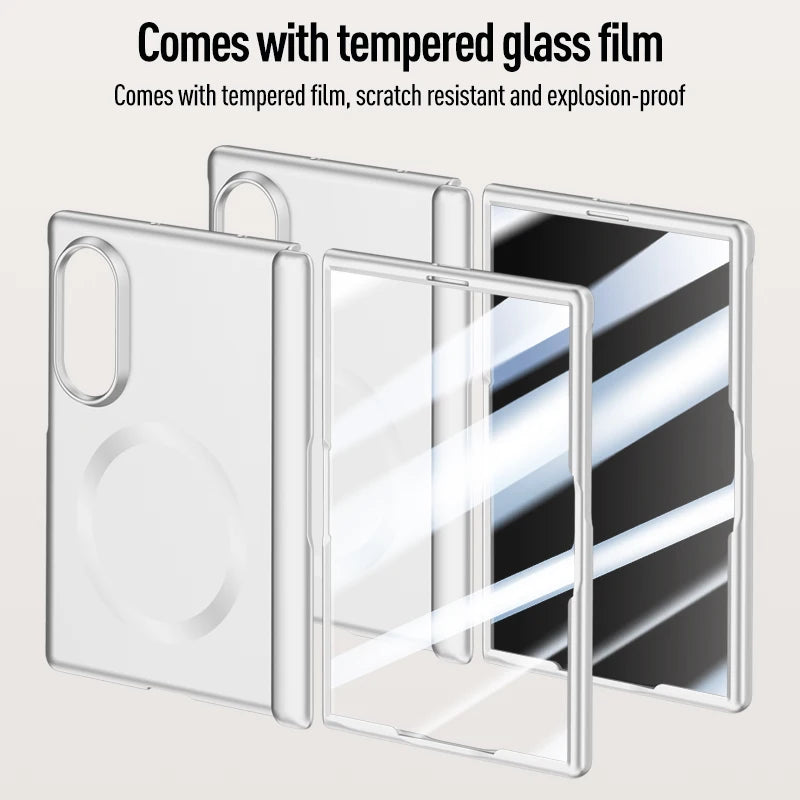 Skin-Feel Magnetic Case with Integrated Screen Protector for Samsung Galaxy Z Fold 8