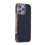 Soft Edge Leather Plating MagSafe Case for iPhone 16 Series