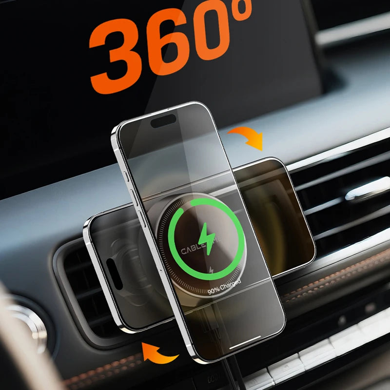 CABLETIME 15W Auto-Clamping Magnetic Car Charger