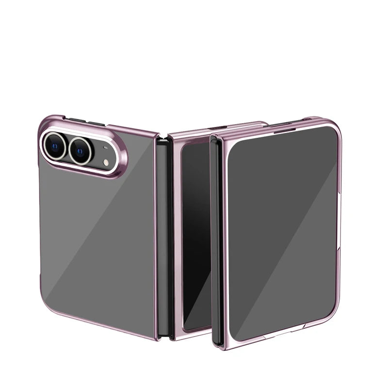 Clear Electroplated Hard PC Case for iPhone Duo
