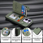 Protective Leather Wallet Case with Card Holder for iPhone 17 Series