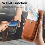 Shockproof Leather MagSafe Case with Detachable Card Holder for iPhone 17 Series