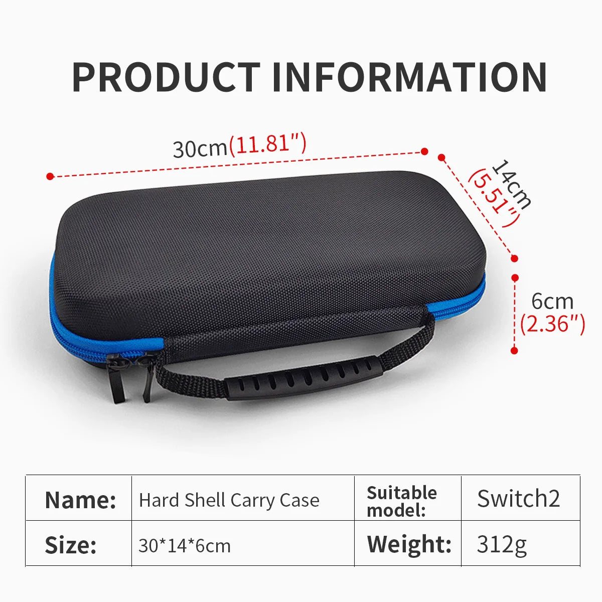 Travel-Friendly Large Capacity Protective Case for Nintendo Switch 2