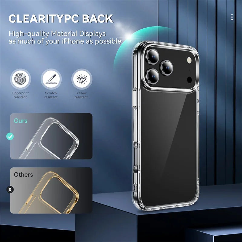 Hybrid Armor Transparent Protective Case for iPhone 17 Series