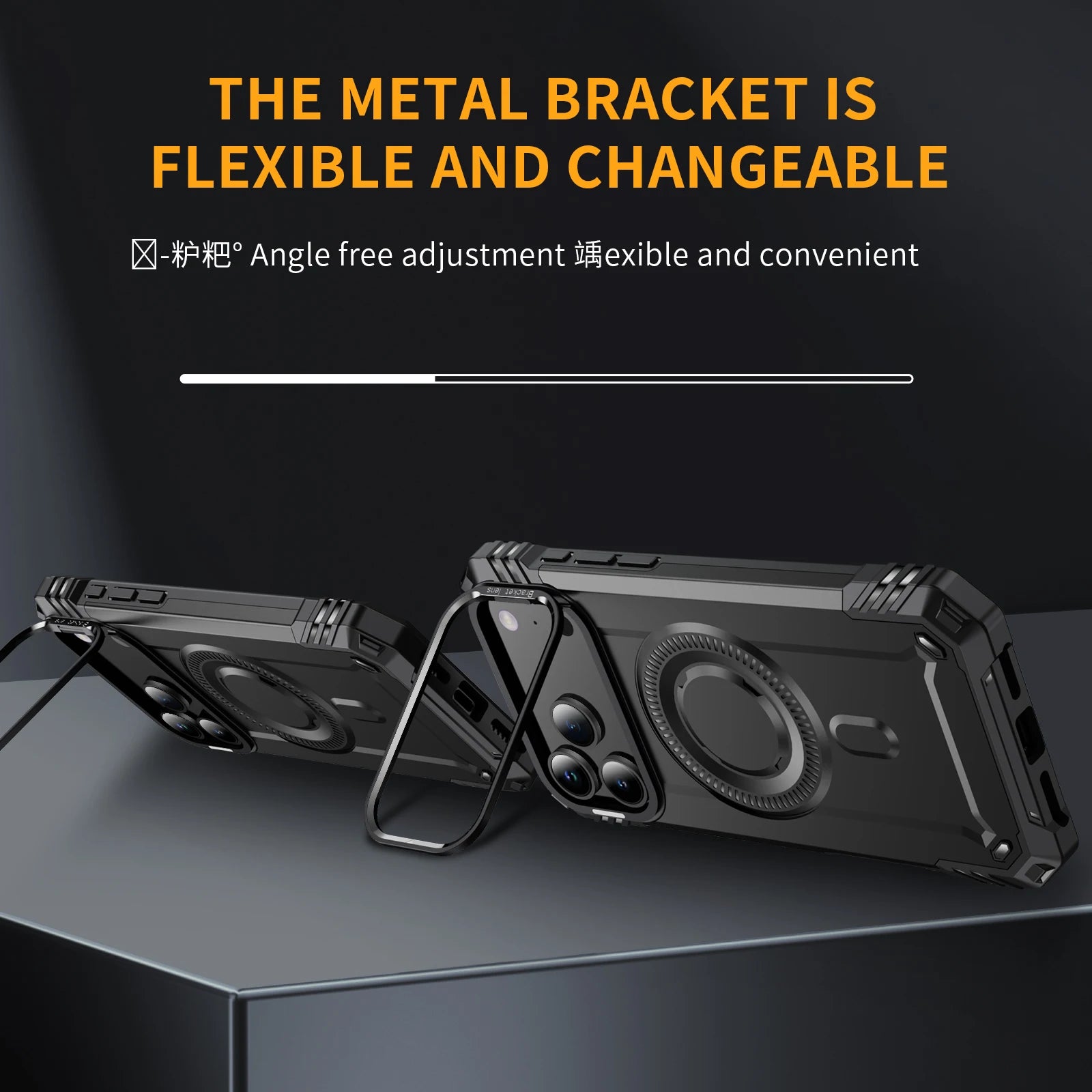Armor Shockproof MagSafe Case with Metal Lens Bracket for iPhone 17 Series