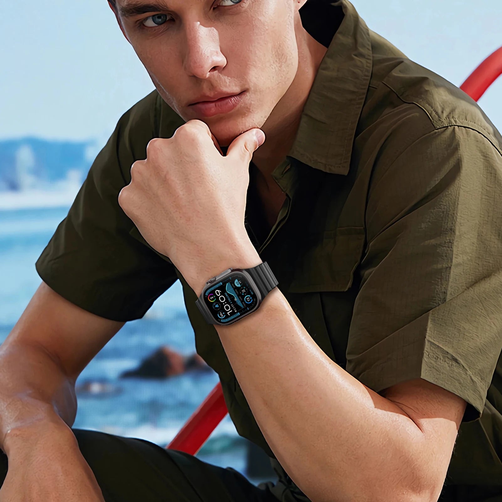 Premium Silicone Sport Strap for Apple Watch
