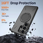 Shockproof Armor Case with Magnetic Ring Holder for Samsung Galaxy S25 Series