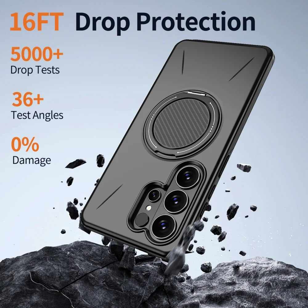 Shockproof Armor Case with Magnetic Ring Holder for Samsung Galaxy S26 Series