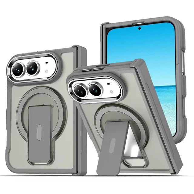 Translucent Kickstand Case with MagSafe Compatibility for iPhone Duo