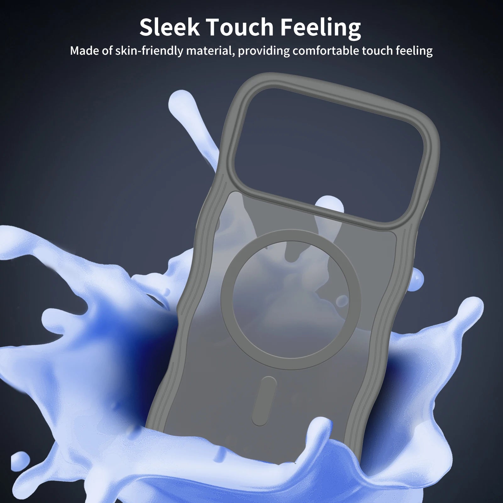 Luxury Curly Wavy Frame Matte MagSafe Case for iPhone 17 Series
