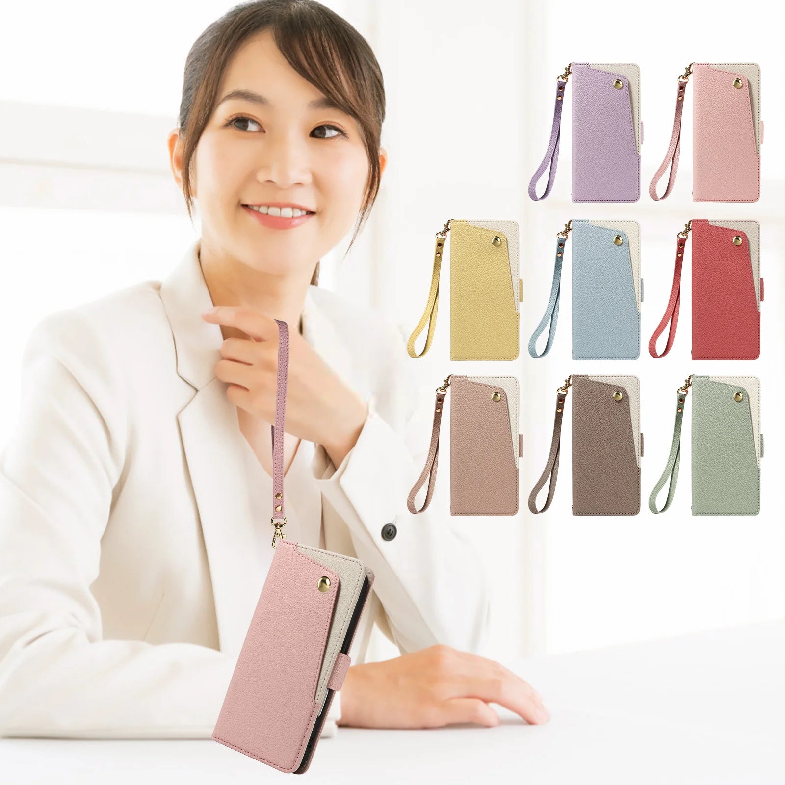 Skin Feel Leather Wallet Case for iPhone 17 Series