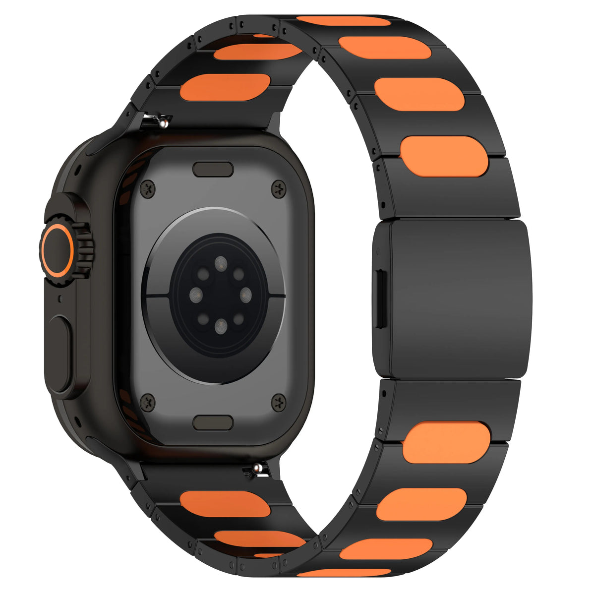 Metal and Silicone Hybrid Bracelet for Apple Watch