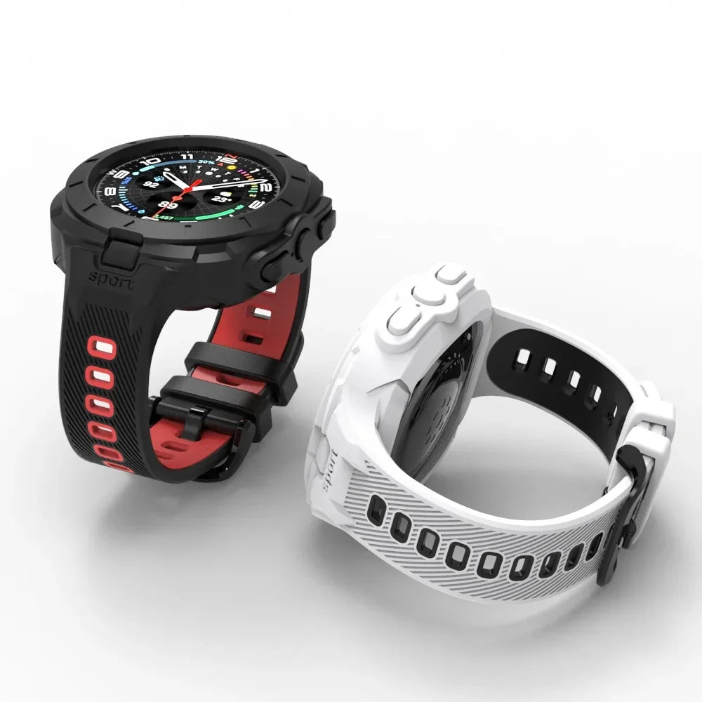 Breathable Silicone Strap with Protective Case for Samsung Galaxy Watch Ultra