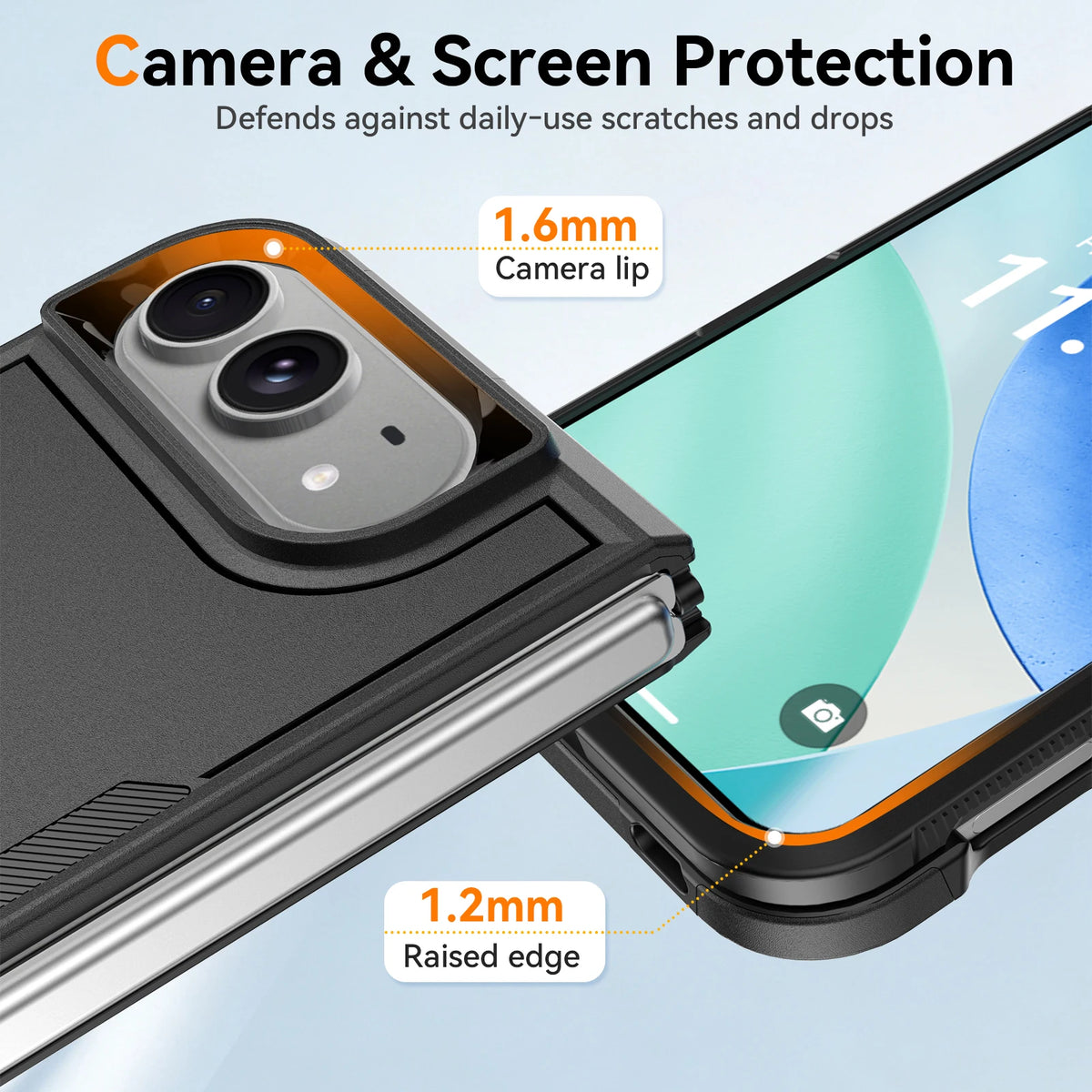 Dual Layer Shockproof Bumper Case with Four-Corner Guards for iPhone Duo