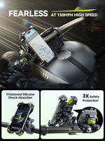 Universal Motorcycle Phone Mount with Shock Absorption Holder